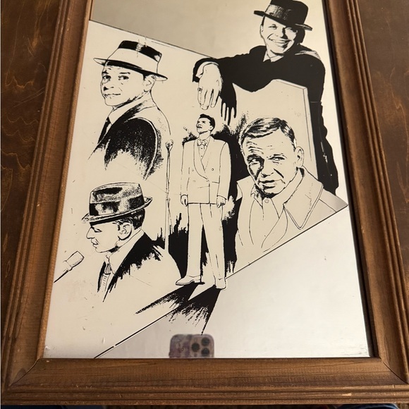 1970’s FRANK SINATRA WALL MIRROR  vintage art deco Hollywood - Picture 1 of 8